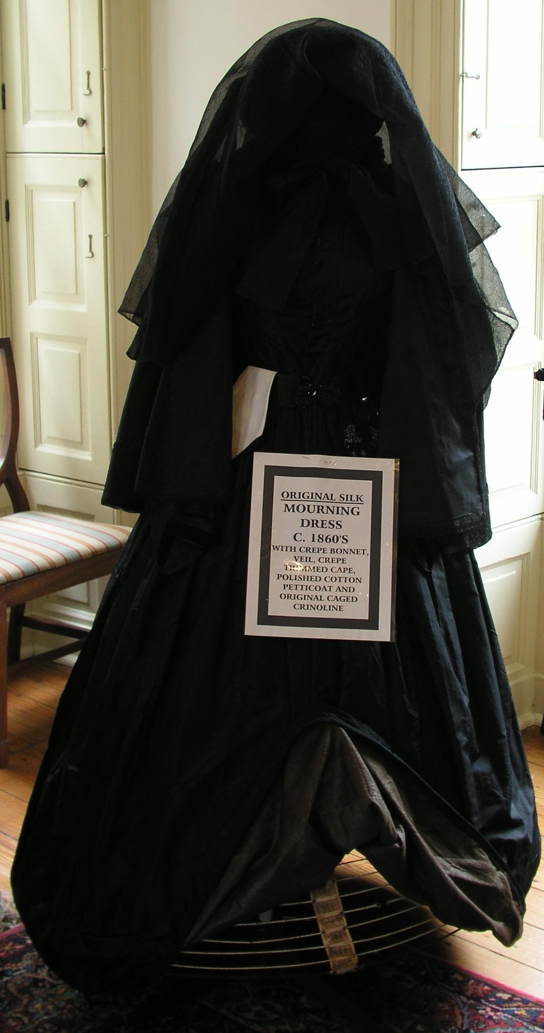 19th century black dress